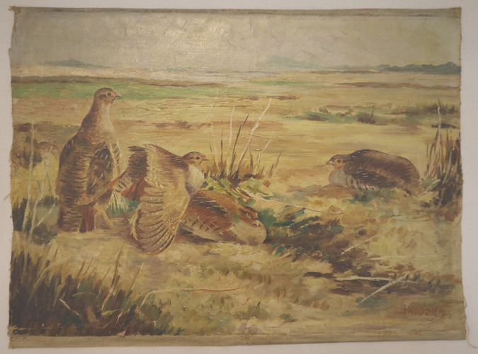 Öl / Lw., BxH 39,5x29,6 cm, sign./dat. 43 - aus der Festungshaft-Zeit