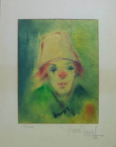 Öl-Lasuren auf mit Blattgold belegtem Papier, PP HxB 27,7 x 21,7cm, sign./dat. 88 und verso beschrieben/sign./dat.
