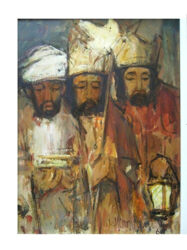 Öl / Holz, HxB 80,5x60,5 cm, im Bild sign., verso bez./dat. 80
