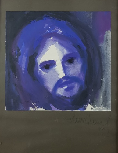 Aquarell / Papier, BxH  33,0x30,8 cm, monogrammiert im Bild "N", sign./dat. 71 auf Unterpapier
