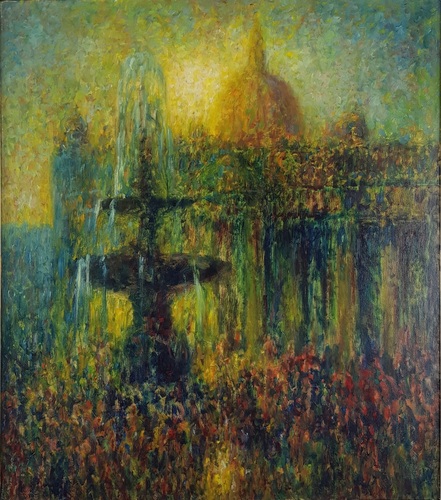 Öl / Lw., HxB 80x70,5 cm , sign.