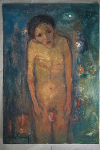 Tempera / Karton, HxB 48x33 cm , sign.