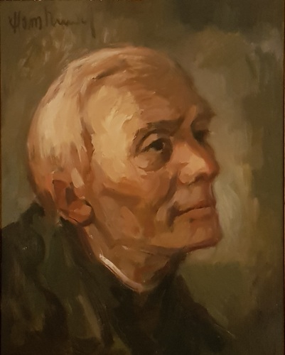 Öl / Lw., HxB 50,5x40,5 cm, sign.