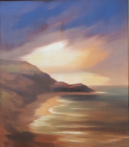 Öl / Lw., HxB 80x70,5 cm, sign.