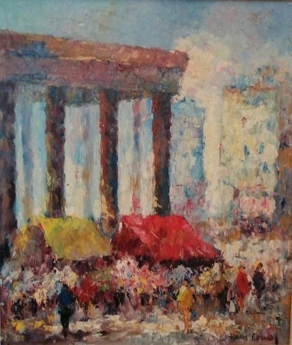 Öl / Lw., HxB 70x60 cm, sign.