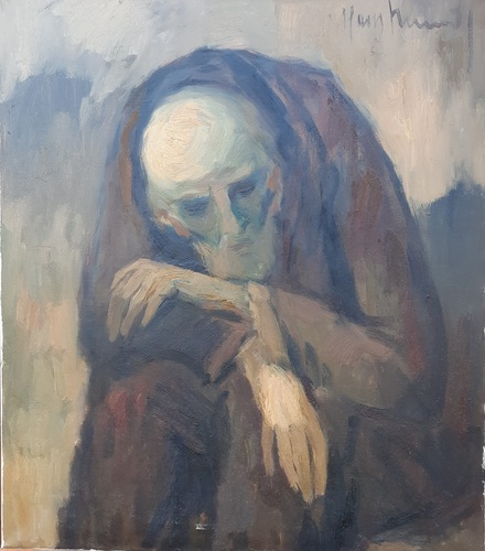 Öl / Lw., HxB 80x70 cm, sign.