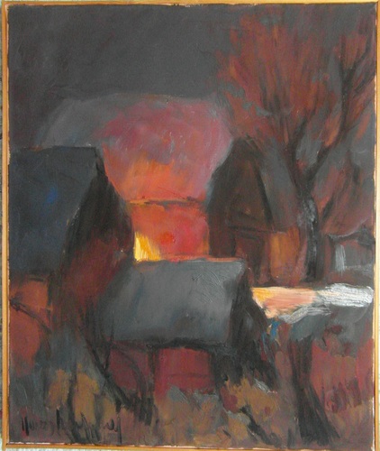 Öl / Lw., HxB 60x50 cm, sign.