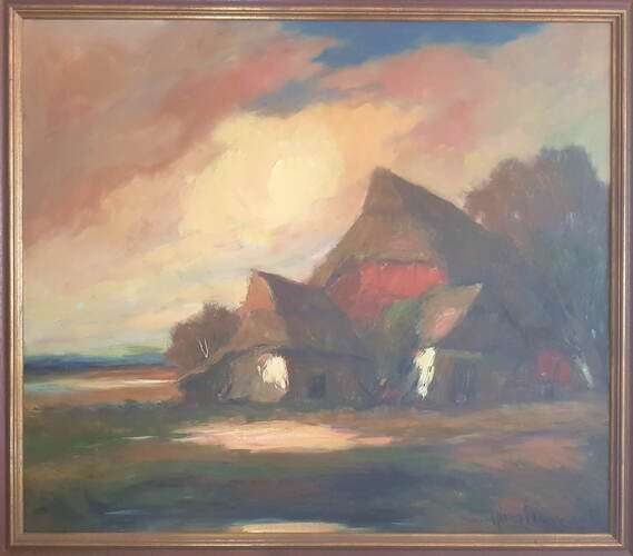 Öl / Lw., BxH 80x70 cm, sign.