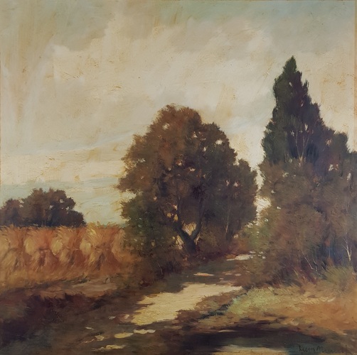 Öl / Lw., B=H 100x100 cm, sign.