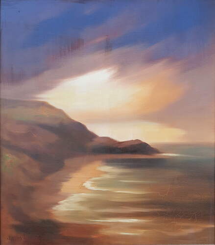 Öl / Lw., HxB 80x70cm, sign.