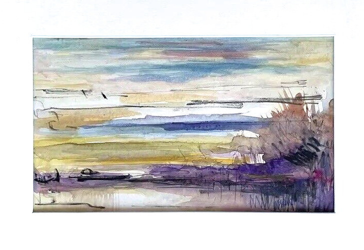 Aquarell / Papier, BxH PP 37,4x21,7 cm, sign.