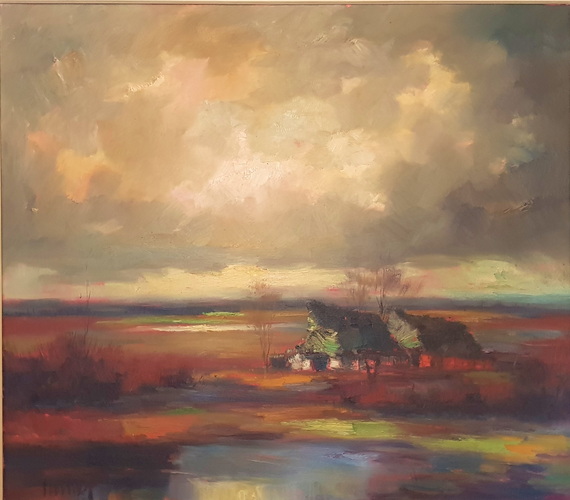 Öl / Lw, BxH 80x70,5cm, sign.