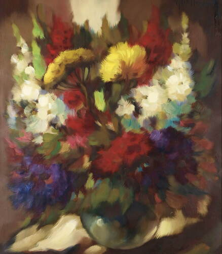 Öl / Lw., HxB 80,5x70,8 cm, sign.