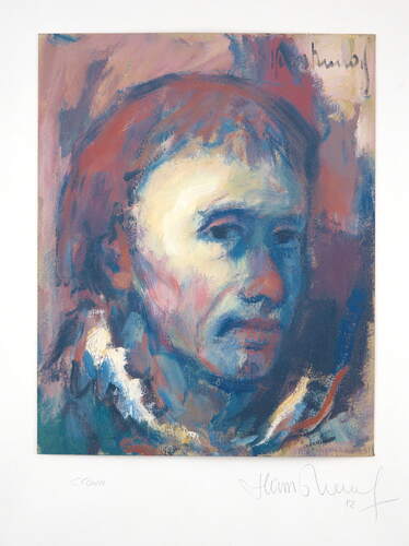 Öl / Pappe, HxB 50x40cm, bez./sign./dat. 82 auf Unterpapier und sign. im Bild